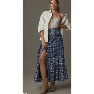 Banjanan Marta Mixed Print Maxi Skirt Women's Size Medium Anthropologie NWT